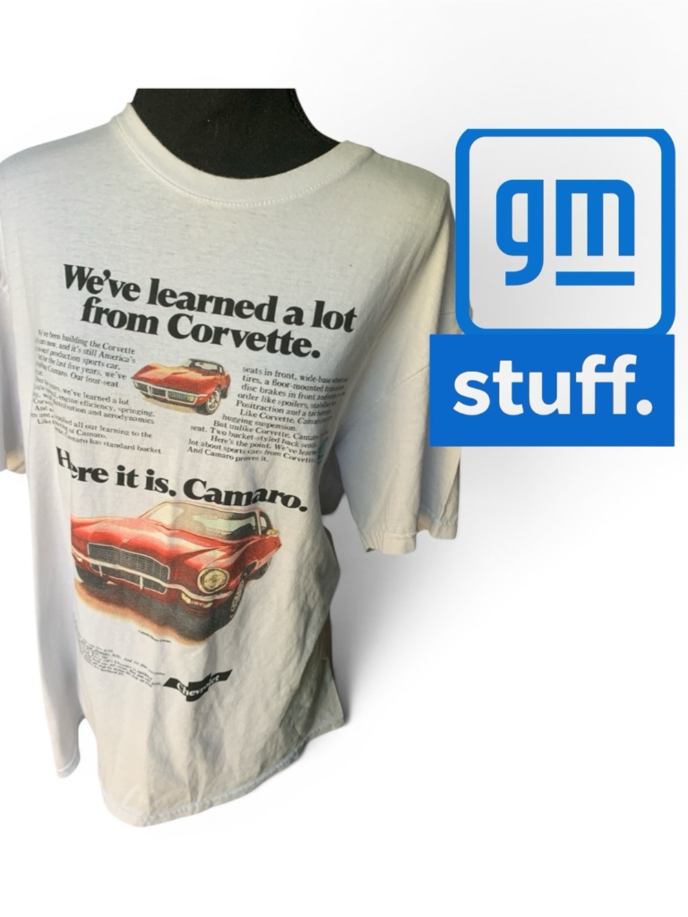 Camaro Graphic White Short Sleeve Tee (d10045)